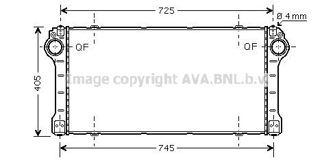 AVA QUALITY COOLING Интеркулер TOA4476